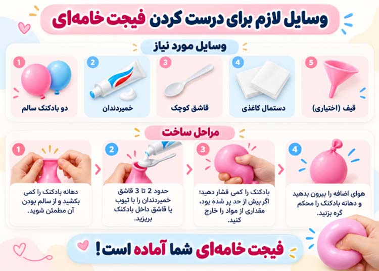 آموزش ساخت فیجت خامه‌ای در خانه: راهنمای کامل و آسان
